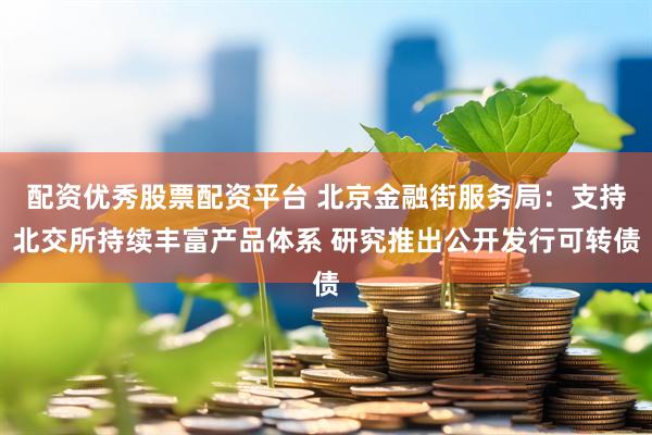 配资优秀股票配资平台 北京金融街服务局：支持北交所持续丰富产品体系 研究推出公开发行可转债